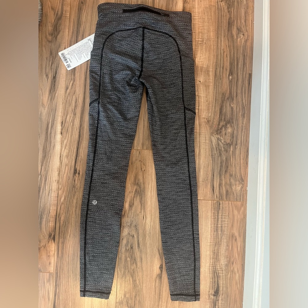 Lululemon speed up tight size 4 Grey Black Heather LW5CPAS pockets Brand new